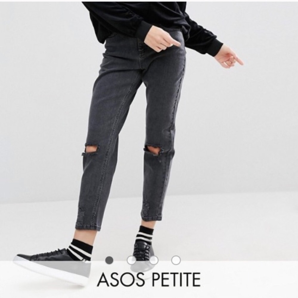 ASOS PETITE Fairleigh High Waist Slim Mom Jeans